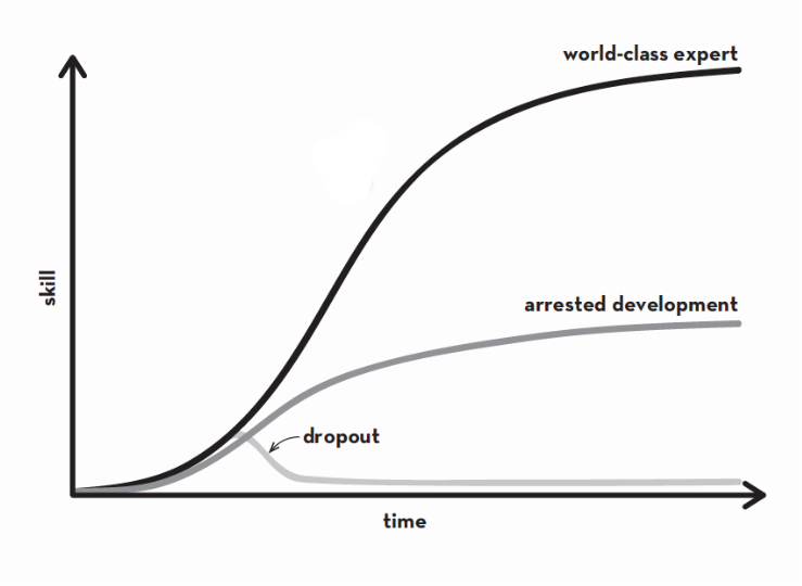 Duckworth's graph of skill development over time 