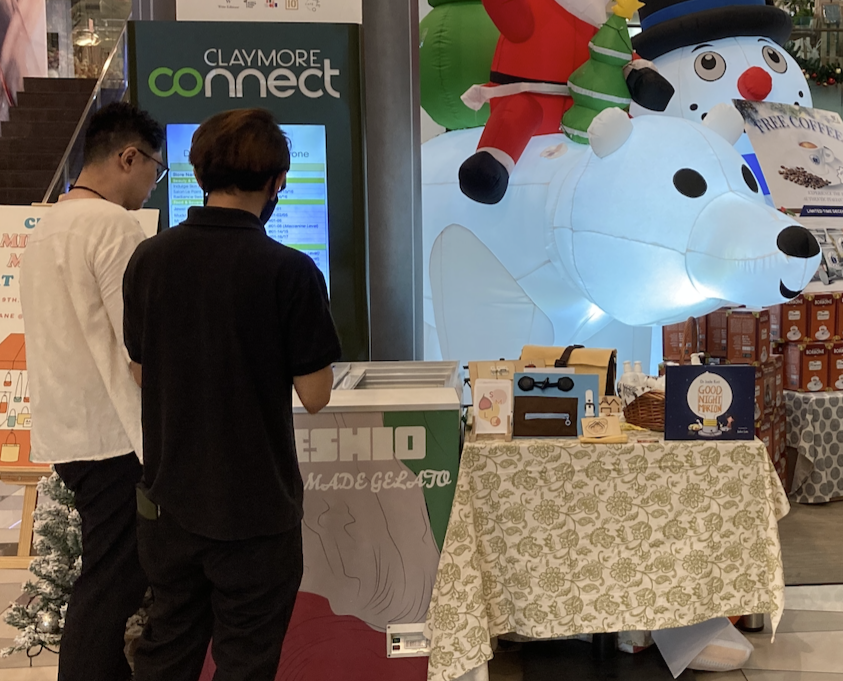 Selling ice-cream to survive and get customers to buy our toys and books 